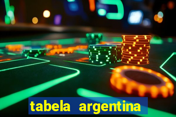 tabela argentina torneo betano